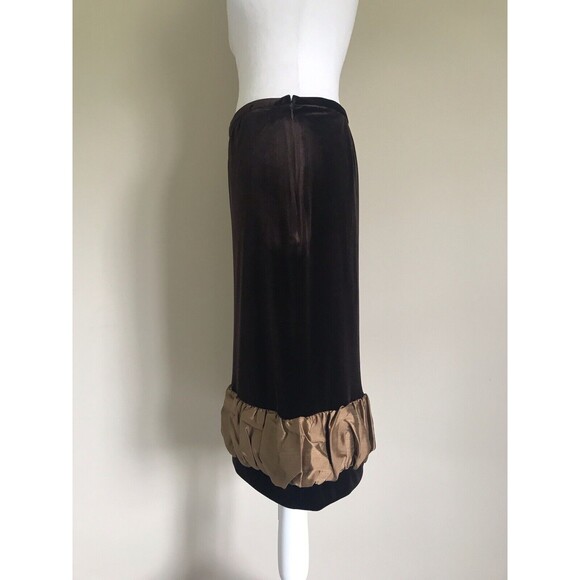 Grace Elements Women’s Velvet Brown Pencil Skirt Size 4 - Picture 2 of 6